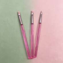 Transparent Pink Handle Nail Art Brushes 8Pcs Professional Manicure Painting Liner Drawing Pen For Beginner DIY Nail Design - Pink - View 6