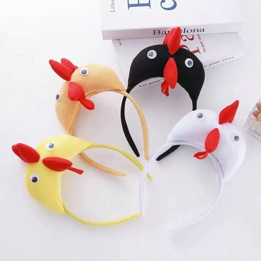 1pc/Set Halloween Cosplay Festival Party Costume Accessories Performance Party Headband Rooster Headband Turkey Headband - Multicolor - View 1
