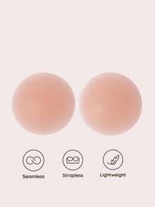 Lignisse Solid Silicone Nipple Covers Invisible Sticky Bra Push Up Strapless Backless Self-Adhesive Seamless Reusable Breast Pasties No Show Women Intimates - Multicolor - View 11