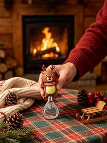 Christmas Reindeer Bottle Opener, Effortless And Easy To Use, Suitable For Parties, Home Bar, Kitchen And Backyard Gatherings, Ultra-Lightweight And Cute, Very Convenient - Multicolor - View 9