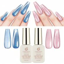 Cherimoya Gel Nail Polish - Blue and Pink - View 9