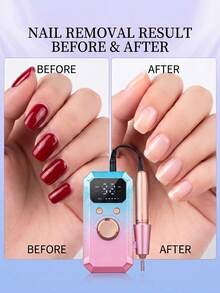 LEVIATECH 1pc Portable USB Rechargeable Electric Nail File, Durable Lightweight Polymer Body Nail Polisher Suitable For Acrylic & Gel Nails Professional Manicure Set Gift - Multi-color (Iridescent) - View 9