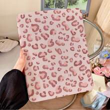 1件粉色豹紋動物印花360°旋轉平板保護殼，相容於iPad 10代 10.9吋 2022智能保護殼/Air 13(M3 2025)/Air 11(M3 2025)/11(A16 2025)，相容於OPPO Pad，相容於 MatePad，相容於Vivo Pad，相容於Honor Pad，相容於Xiaoxin Pad - 彩色 - 查看 6