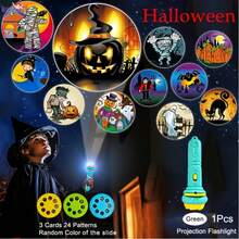 40 Patterns 5 Cards/Children's Bedtime Glowing Flashlight Toy, Early Education Cognitive Dinosaur Animal Ocean Number Fruit Multiple Pattern Projection Flashlight Puzzle Toy - Multicolor - View 21