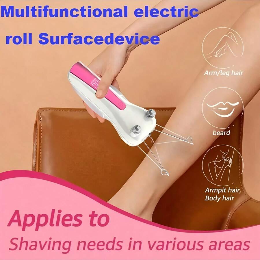 AXH New Women's Electric Facial Hair Remover, USB Rechargeable Beauty Epilator, Suitable For Full Body Hair Removal - Purple - View 1