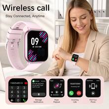 ZhiKexing Sports Fashion Smartwatch, 1.83-Inch Full Touch Screen, Supports Wireless Calls And Messages, Wireless Music Playback, Fitness Tracker Smartwatch. Suitable As Gift For Friends And Couples, Compatible With Android And IOS - View 5