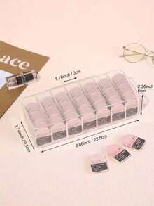 1pc Portable Desktop Contact Lens Storage Box, High-End Large Capacity Storage Box, Suitable For And Multiple Pairs Of Contact Lenses, Data Cable Storage Box - Clear - View 8