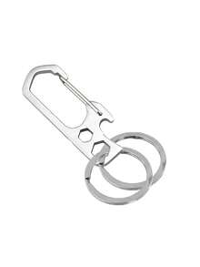Double‑Ring Metal Carabiner Keychain,Portable Bag Accessory,Key Holder For Daily Outdoor Camping Hiking,Practical Gift For Holiday&Back‑To‑School - Multicolor - View 12