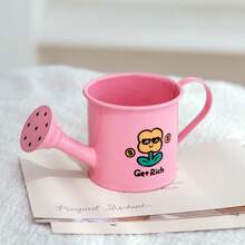 1pc Small Home Gardening Watering Can, Colorful Metal Watering Pot With Stickers - Candy Color Shower Head 2 - View 4