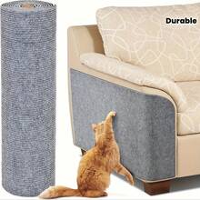 100cm*40cm Self-Adhesive Cat Scratching Pad Roll, DIY Cuttable Cat Scratching Carpet Mat, For Sofa Furniture Protection, Cat Tree And Scratching Post Replacement Pad - one-size - View 4