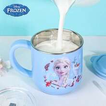 Disney Children's Stainless Steel Water Cup-Baby Milk Cup With Handle, Cute Cartoon-Printed Reusable Mug For Home Use And Parties, 260ml - Multicolor - View 3