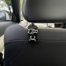 1pc Resin Cat & Fish Car Hook, Hidden Cartoon Cat & Fish 7-Shaped Car Hook For Rear Seat, DIY Resin Decor Patch Cream Glue Accessory, Multi-Function Hanging Hook For Car Rear Seat, Car Interior Hanging Storage Organizer - Cat Fish Bone - View 12