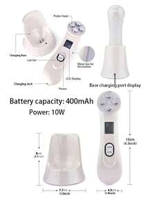 New Mini Facial Beauty Device, LED Skin Rejuvenation Massage Stick, Facial Skin Care Massager, LED Photon Skin Rejuvenation Device, USB Rechargeable Home Beauty Instrument For Face And Neck, Battery Capacity: 400mAh - White - View 8