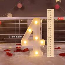 1/3/4/5pcs LED Numeric Lights (6.3"/8.27") - Romantic Warm White, Birthday, Wedding, Anniversary, Party Decor | Proposal Decoration, Personalized Gift - White - View 31