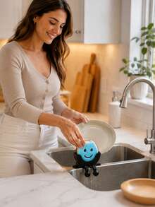 Giá thoát nước 2 trong 1 dễ thương tích hợp khay đựng xà phòng, kệ lưu trữ bồn rửa nhà tắm và nhà bếp, khay sắp xếp, trang trí mặt bàn, phụ kiện nhà tắm gia đình - Nhiều màu - Xem 5