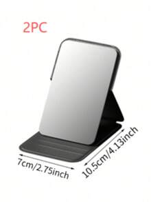 1/2pcs Portable Makeup Mirror, Travel Mirror, Cute Pocket Mirror, Handheld Mirror, Mini Mirror, Foldable, Suitable For Halloween And Christmas Gifts, Room Decor, School Supplies, Dorm, Office Desk. - Multicolor - View 12