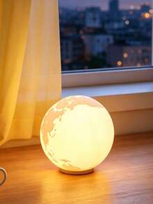 1pc Creative Earth-Shaped Silicone Night Light, Tap-Activated LED Bedside Atmosphere Lamp, Eye-Protection Light, Exquisite Decorative Gift, Suitable For Bedroom, Dorm, Home Indoor Scenes - Multicolor - View 3