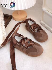Pink Sweet & Cool Lightweight Soft Sole Anti-Slip Wear-Resistant Comfortable Stylish Sneakers - Brown - View 5