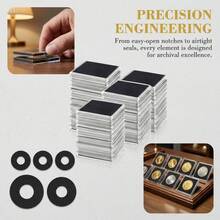 60Pcs Coin Capsules Set, Transparent Acrylic Coin Holders With Foam Gasket, 20‑40mm Adjustable Coin Storage Cases For Coin Collection - 2-4cm - View 4
