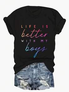 Women T-Shirts - Black - View 6