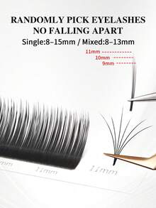 LAKIUU 12 Rows J B C D I Camellia Eyelash Extensions Flower Eyelashes Faux Mink Soft Volume Pre-Made Fan Lashes Japanese And Korean Eyelash - View 6