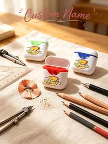 Customized Name Pencil Sharpener With Pencil, Personalized Dual-Hole Manual Pencil Sharpener, Customizable School Supplies, Teacher's Day Gift, Back To School - Multicolor - View 8