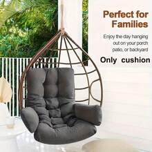 1pc Modern Metal Rocking Chair, Single Hanging Chair With Cushion, Multifunctional Indoor Bedroom Sofa Chair, Home Balcony Living Room Leisure Chair - Multicolor - View 7