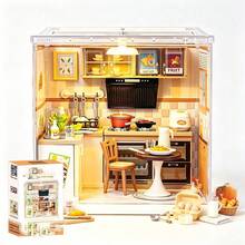 Miniature House Building Kit For A Mini Burger Shop, Fast Food Restaurant, DIY Craft Toy. - Multicolor - View 1