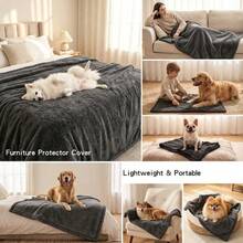 Waterproof Dog Blanket Reversible Pet Bed Cover Puppy Blanket Leak-Proof Sofa Cover Cat Pet Blanket Warm Soft Machine Washable Mat - Multicolor - View 5