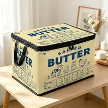 Multi-Size Options, American Vintage Print Foldable Storage Box With Zipper Handle, Upgraded Fabric Large Capacity Storage Bin, Suitable For Closet, Dorm, Underbed Storage, Organizing Clothes, Bedding, Miscellaneous Items, Home Moving Organization - Multi-color - View 5