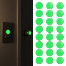 Round Luminous Location Marker Stickers,Glow‑In‑The‑Dark Dot Decals,Self‑Adhesive Night Labels For Light Switches,Door Knobs,Remote Controls & Home Touch Points Glowinthedarksticker Luminousdotsticker Nightmarker Homesticker Lightswitchdecal - Glow-in-the-dark Stickers - View 1
