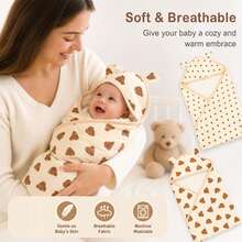 1 buah/2 buah Selimut Bedong Bayi Berbentuk Kacang, Bahan Serat Poliester, Lembut dan Bernapas, Dapat Digunakan Sebagai Handuk Mandi Bayi, Hadiah untuk Bayi Baru Lahir - MultiWarna - View 2