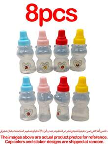 12/6/4/2pcs Bear-Shaped Squeeze Bottles, Sauce Dispenser, Portable Condiment Container, Lunch Box Accessory, Kitchen Gadget, Suitable For Ketchup, Honey, Salad Dressing, Chili Sauce - Multicolor - View 10