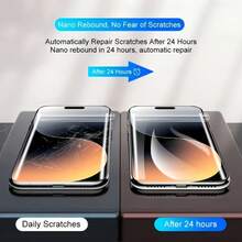 4pcs 8K High Definition Hydrogel Screen Protector Film, Compatible With IPhone Duo, 18ProMax, 17 16 15 14 13 12 11 Pro Max, Soft Film Screen Protector - Clear - View 4
