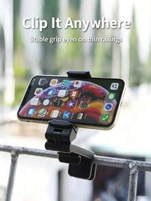 Foldable Airplane Seat Phone Holder, Portable Travel Back Seat Hanging Bracket, Universal Phone Support Stand For Airplane, High-Speed Train, Train, Multi-Angle Rotating Adjustable Phone Holder For Watching Movies And Series, Hands-Free Phone Mount, Compact Space-Saving Secure Grip Anti-Drop, Compatible With Most Phone Sizes, Essential Practical Accessory For Travel, Commuting, Car Trips, Home And Outdoor Use, Convenient Storage, Slouchy Phone Stand For Watching Videos And Scrolling - Multicolor - View 10