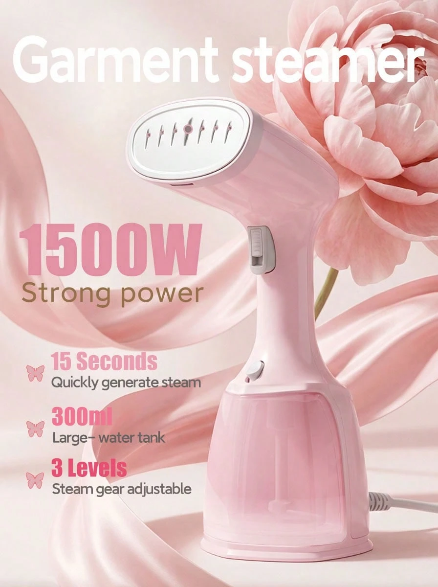 OBOVAY 1pc Handheld Garment Steamer, 2-In-1 Iron & Steamer, Fast Heating, Strong Steam Penetration, Effectively Removes Wrinkles, Suitable For Home And Travel Use