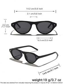 1 PC Men Casual Street Style Geometric Fashion Glasses Soft Tinted Lens Classic Black PC Frame Lightweight For Daily Commute Outdoor With Glasses Box - Multicolor - View 10