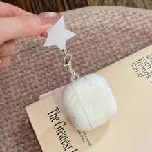 Colorful Star Apple Earphone Protective Case, Minimalist Versatile Earphone Case With Pendant, Compatible With Apple Pro/Pro2/Pro3/4th Generation - White - View 9