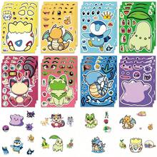 8PCS/16pcs Face‑Changing Stickers, Fun Educational Cartoon Decals, Creative DIY Decor Stickers For Journal, Water Bottle, Notebook, Skateboard, Craft Supplies, Halloween Christmas Party Favors - Multicolor - View 9