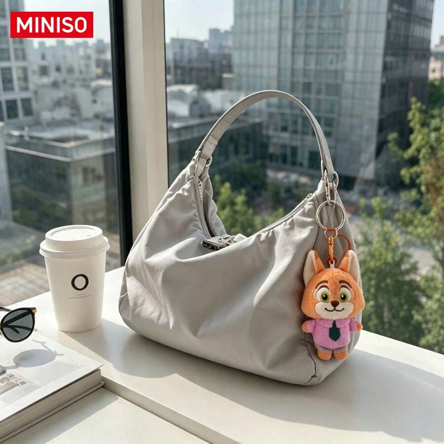 MINISO Disney Zootopia Nick Wilde 包包掛飾鑰匙圈,可愛角色吊飾,適用於手提包、後背包、錢包,生日聖誕禮物 - 尼克.懷爾德 粉紅色襯衫 - 查看 1