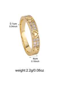 rakol 3pcs Fashion Galaxy Water Drop Multi-Heart Cubic Zirconia Tassel Beaded Ring Set - Set 8 - View 4