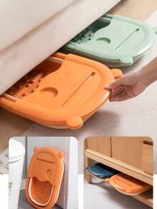 Foldable Foot Soak Tub With Massage Points & Cover, Portable Collapsible Foot Spa Basin, Space‑Saving Foot Bath Bucket For Household Dormitory - One Size - View 4