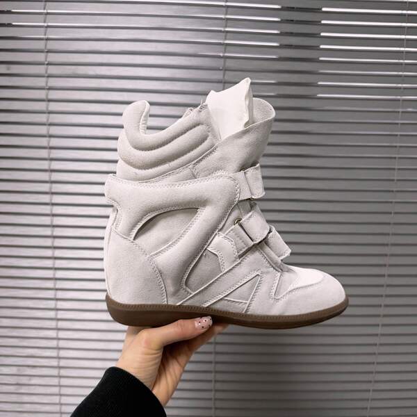 New 2026 Women's Sneakers With Hidden Heel, High-Top, Color-Matched Flat Casual Shoes