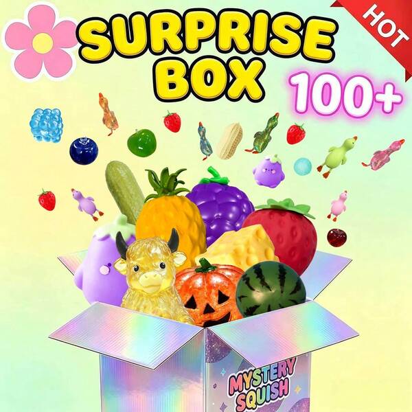 Tachimi 1pc 2026 New Ne EDoh Mystery Box - Food & Jellyfish Shaped Squishy, Vortex & Plush Stress Ball, Sensory Toy For Anxiety & ADHD Relief, Perfect Party Favor (Random Style)