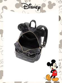 Disney Mickey Sequin Mini Backpack, Black Sequin With Mickey Ear Decoration - Black - View 5