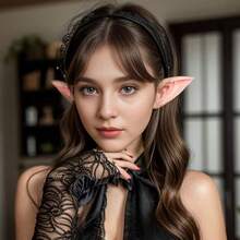 1/2 Pairs Cosplay Elf Fairy Ears, Soft Pointed Ears, Anime Party Costume Accessories, Suitable For Halloween Christmas Party - Multicolor - View 5