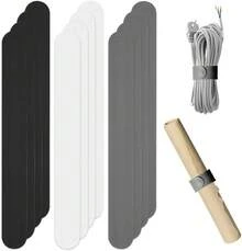 12‑Piece Flip Wrap Slap Band Set, Silicone‑Wrapped Metal Strips, Multipurpose Roll Stabilisers For Wrapping Paper And Poster Paper Storage Organisation - View 5