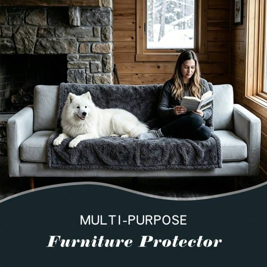 Waterproof Dog Blanket Reversible Pet Bed Cover Puppy Blanket Leak-Proof Sofa Cover Cat Pet Blanket Warm Soft Machine Washable Mat
