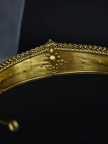 1pc Baroque Gold Rhinestone Tiara Crown Vintage Crystal Queen Headband Bridal Wedding Prom Evening Party Hair Jewelry - Gold - View 8