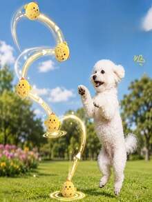 1pc Yellow Chick Pet Interactive Bouncing Sound Toy Ball, Fun Companion For Dogs And Cats, Relieves Boredom, Features Sound Function To Attract Dogs And Cats, Made Of Chew-Resistant Material, Slow Rebound Pet Toy, Perfect Pet Gift - Multicolor - View 3